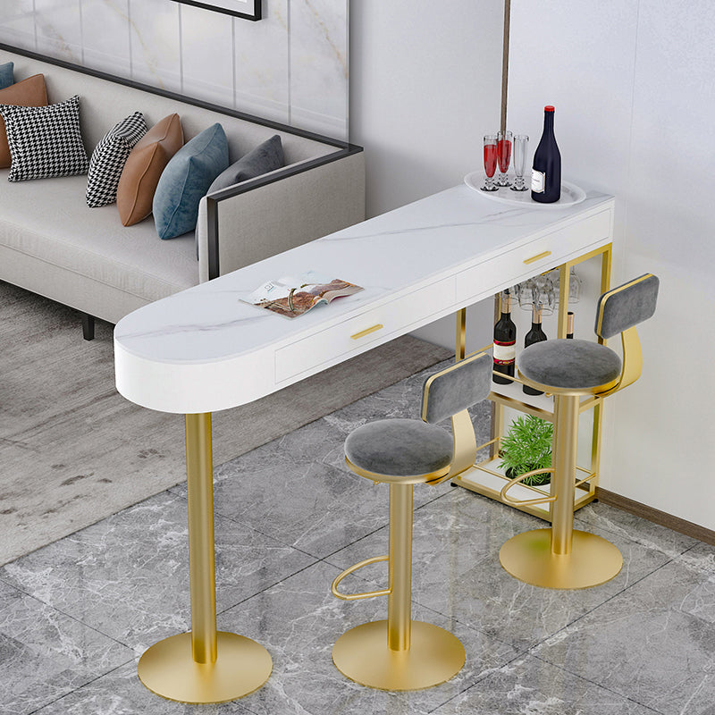 Glam Armless Counter Height Stools with Footrest for Restaurant