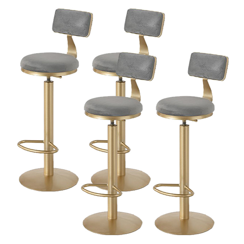 Glam Armless Counter Height Stools with Footrest for Restaurant