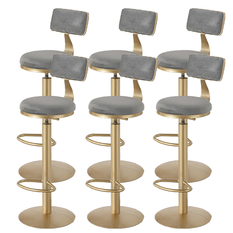 Glam Armless Counter Height Stools with Footrest for Restaurant
