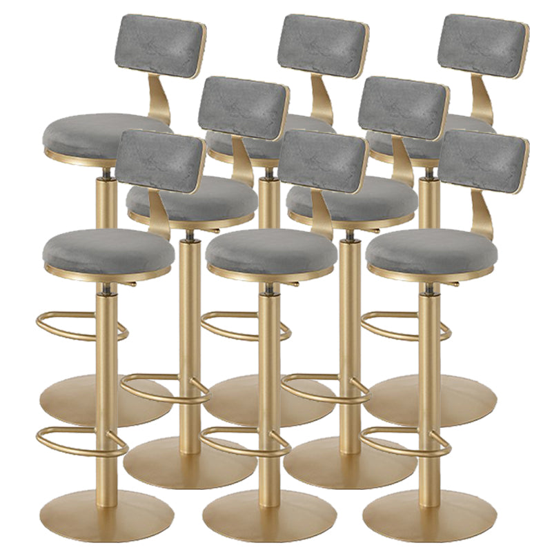 Glam Armless Counter Height Stools with Footrest for Restaurant