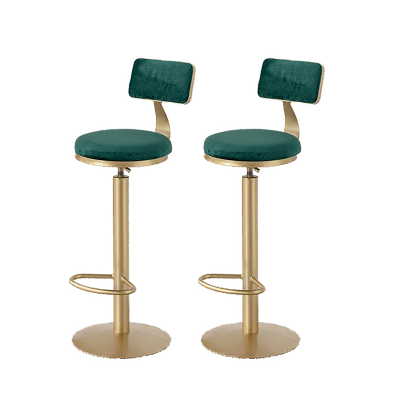 Glam Armless Counter Height Stools with Footrest for Restaurant