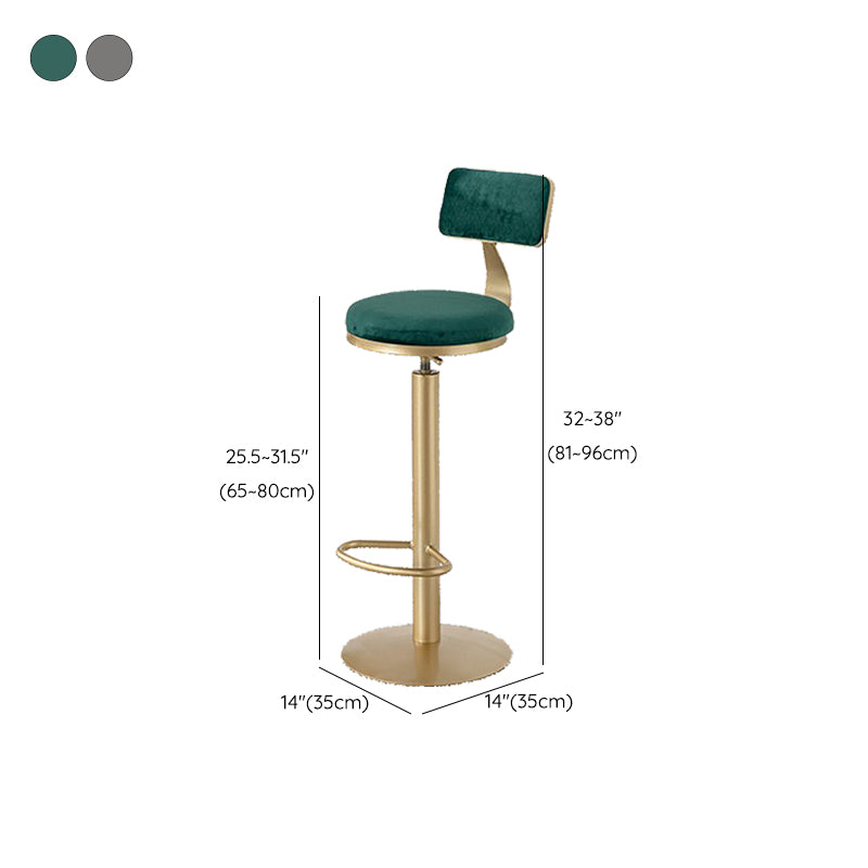 Glam Armless Counter Height Stools with Footrest for Restaurant