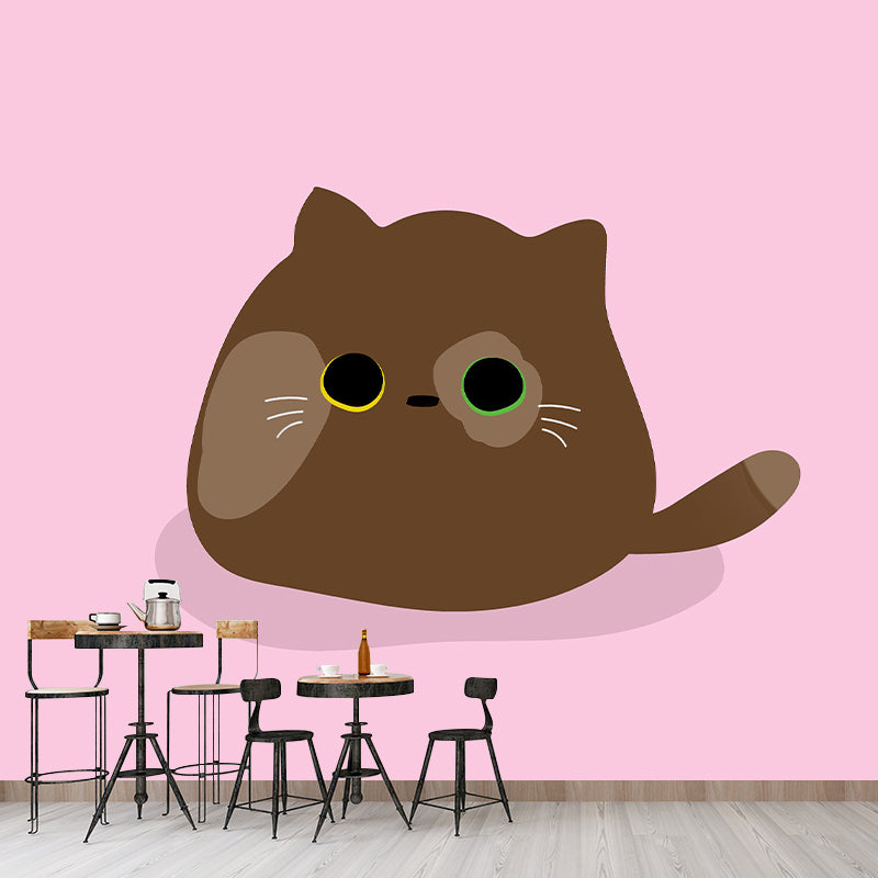 Simple Cat Illustration Mural Moistureproof for Living Room Wall Decoration