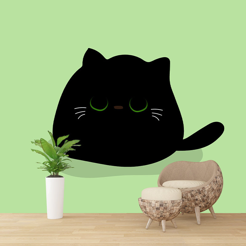 Simple Cat Illustration Mural Moistureproof for Living Room Wall Decoration