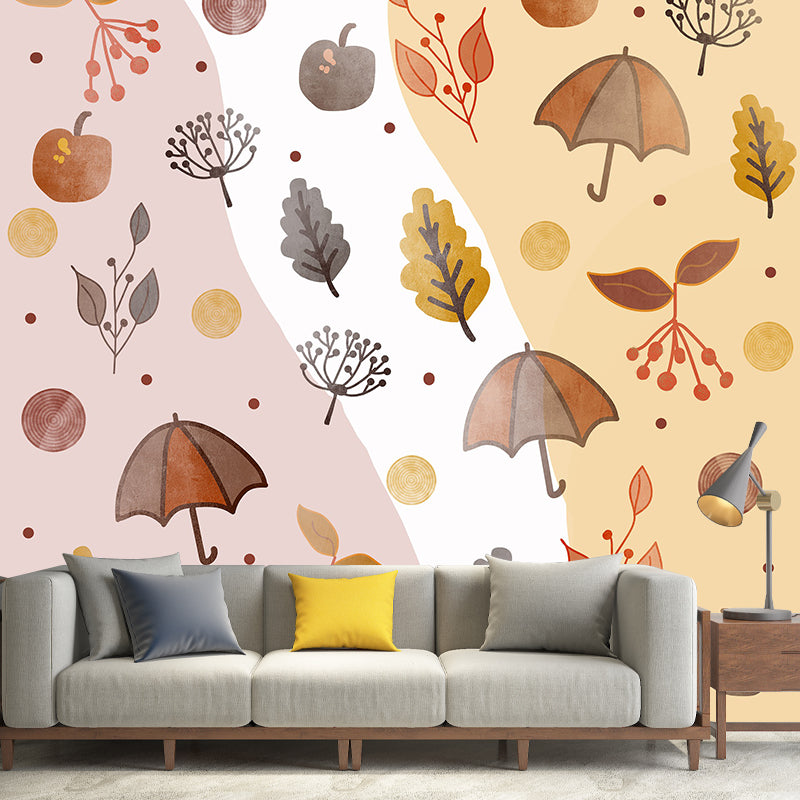 Botanical Illustration Mural Moisture Resistant for Living Room and Room Wall Decoration