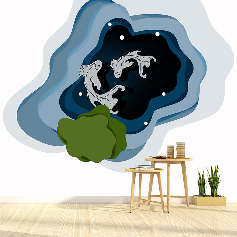 Abstract Animal Illustration Mural Moisture Resistant for Living Room and Room Wall Decor