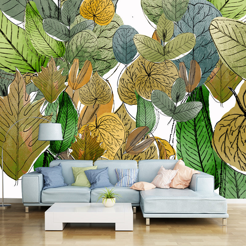 Tropical Plant Mural Moisture Resistant for Living Room and Room Wall Decor