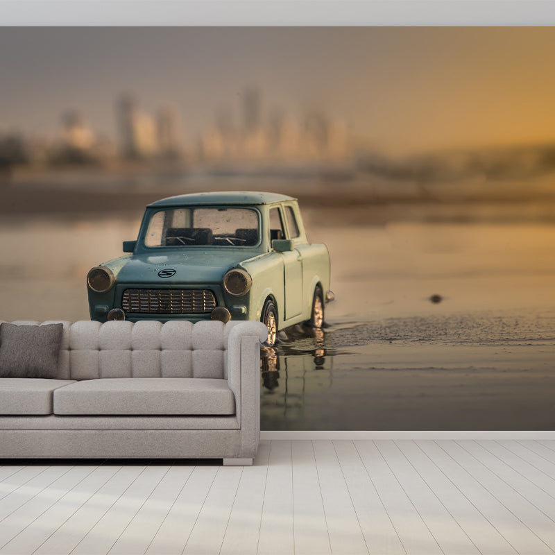 Creative Car Photography Mural Moisture Resistant for Living Room and Bedroom Wall Decor