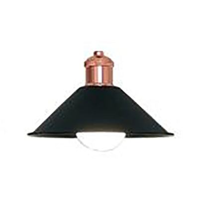 Modernist Style Conical Suspended Lamp 1 Light Metallic Hanging Light Fixture in Black/White for Living Room