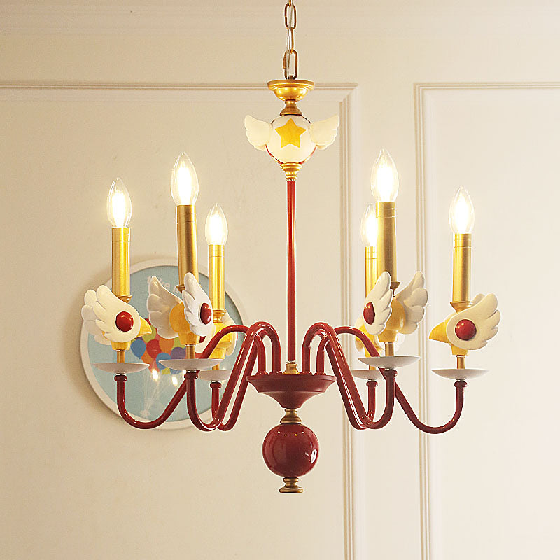 Chandelier en or