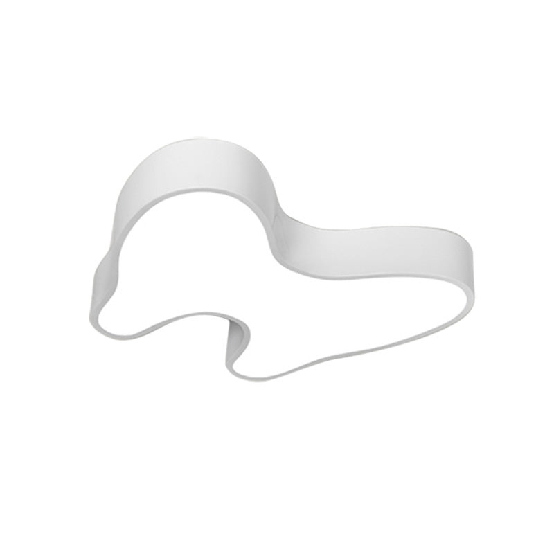 Tooth Shape Flush Mount Light Modern Acrylic Led White Ceiling Fixture for Kindergarten