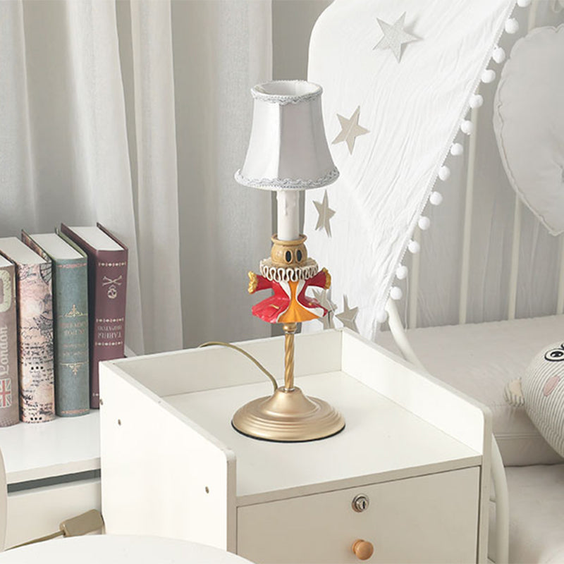 1 Livre de lecture de chevet de tête Light Modern Gold Task Lighting avec base de vêtements et ombre de baril