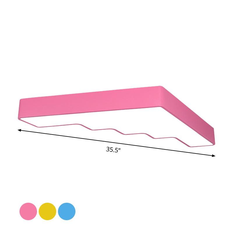 Blauw/Roze/Geel Ladder Flushmount Verlichting Kids LED Acryl Flush Mount Plafond Lamp Fixture