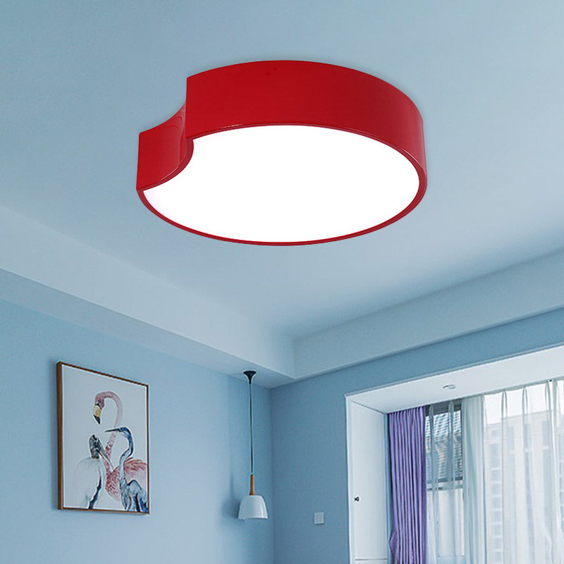 Moderne LED-Einbauleuchte mit Acrylschirm Rot/Gelb/Blau Rund Leuchtenbefestigung