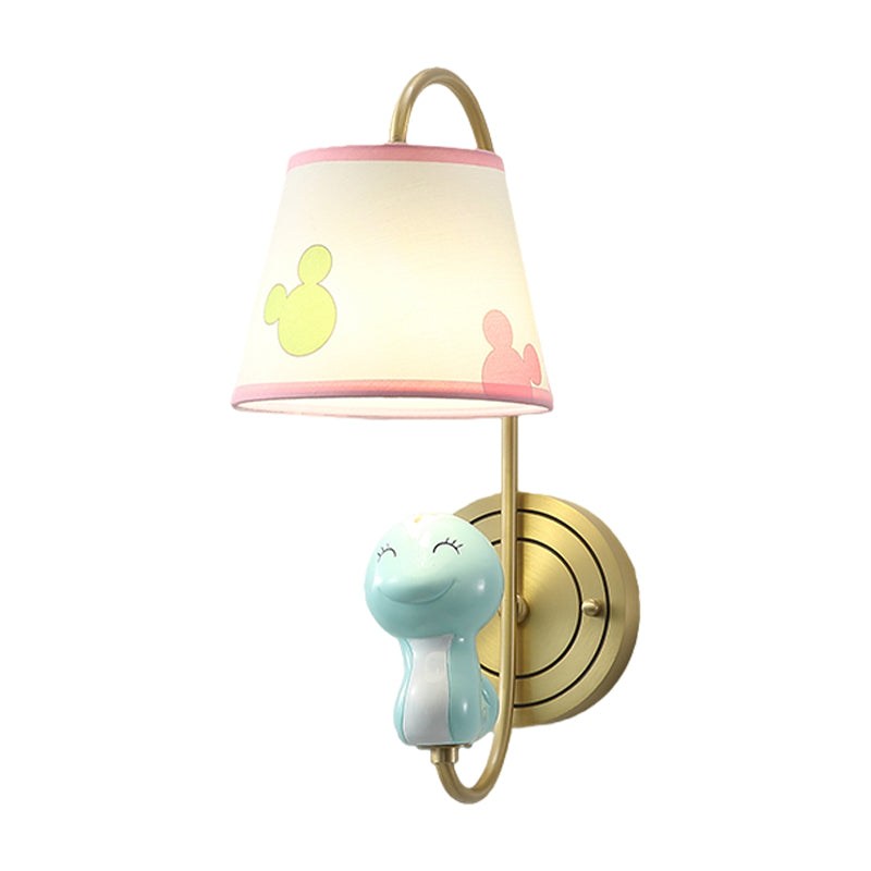 Cartoon Chicken/Snake/Ox Decoration Manotte Manote Montate Metal 1 Testa Moderna Luce di applique in giallo/Blu/Oro