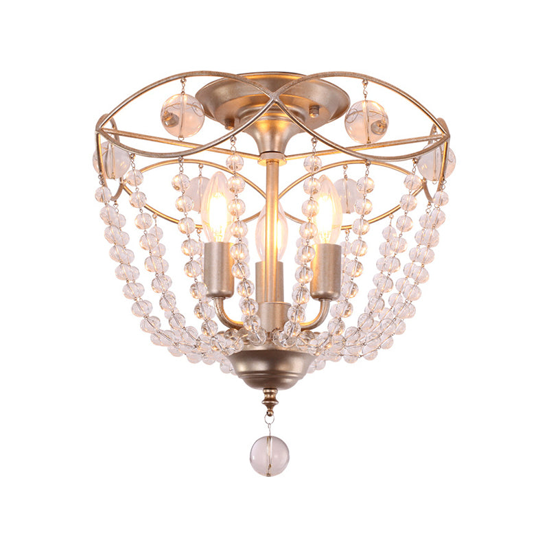 Cesto rustico semifulco semifulgola lampada a 3 luci a 3 litri supporti in oro per camera da letto