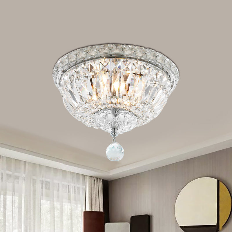 6 - Light Bowl Flush Mount Lamp Modernism Clear Sfere Cristallo Soffitto Luce Fissaggio