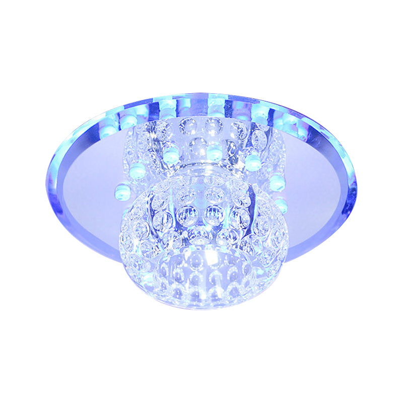 Ovaal helder kristal Orb plafondlamp Minimalistisch LED-ganginbouwspot voor gang