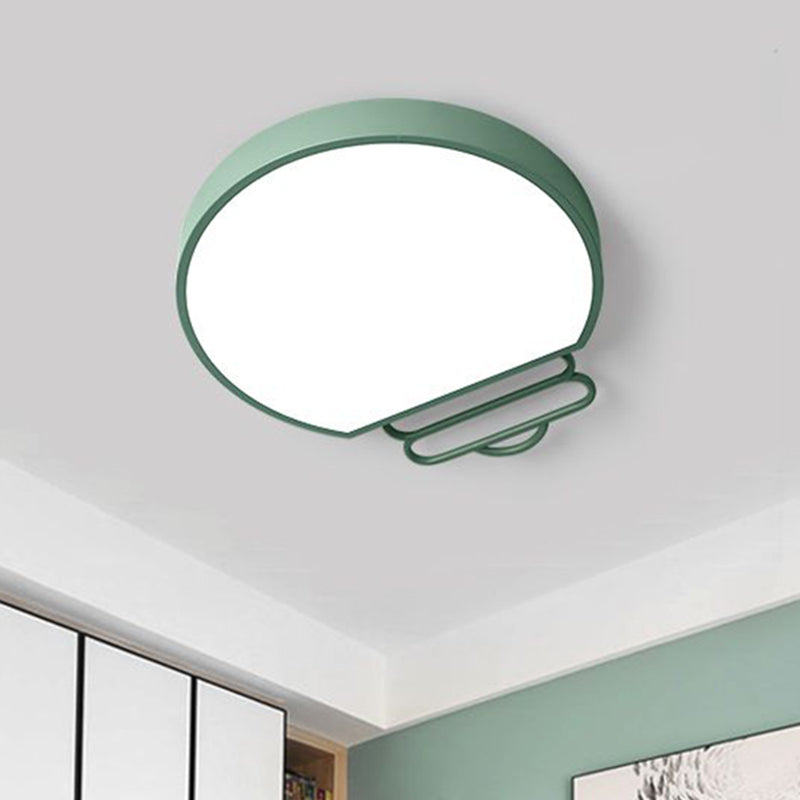 Noordse LED -spoelverlichting met acryl tint wit/groen/grijze bolvorm plafond gemonteerde lamp
