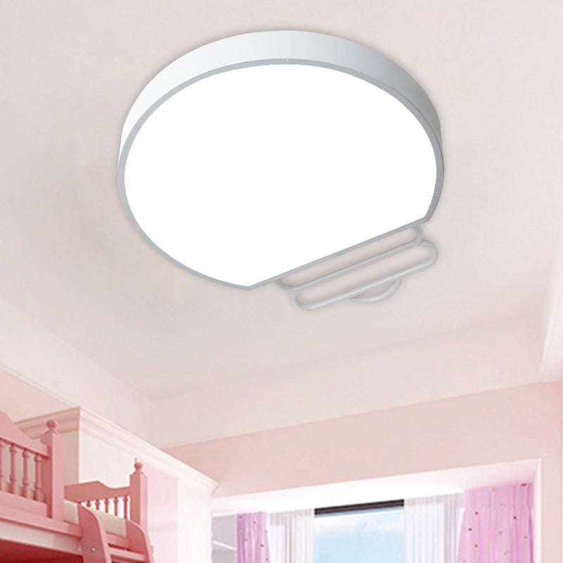 Noordse LED -spoelverlichting met acryl tint wit/groen/grijze bolvorm plafond gemonteerde lamp