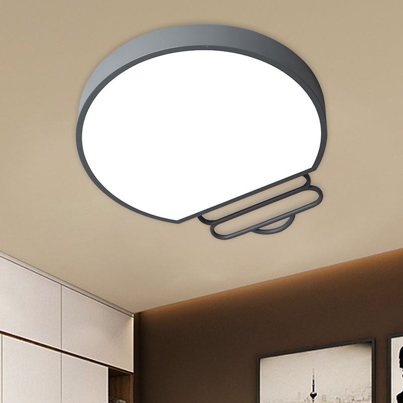 Noordse LED -spoelverlichting met acryl tint wit/groen/grijze bolvorm plafond gemonteerde lamp