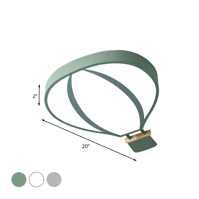 Lampada da incasso del palloncino dell'aria calda acrilica Nordic LED in bianco/grigio/verde per la camera da letto del bambino