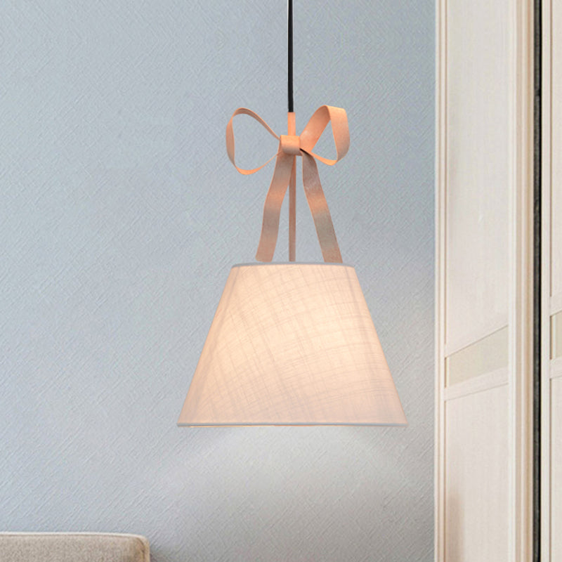 1 kit lampada a sospensione della camera da letto moderna a sospensione rosa leggera tonalità in cono in cono