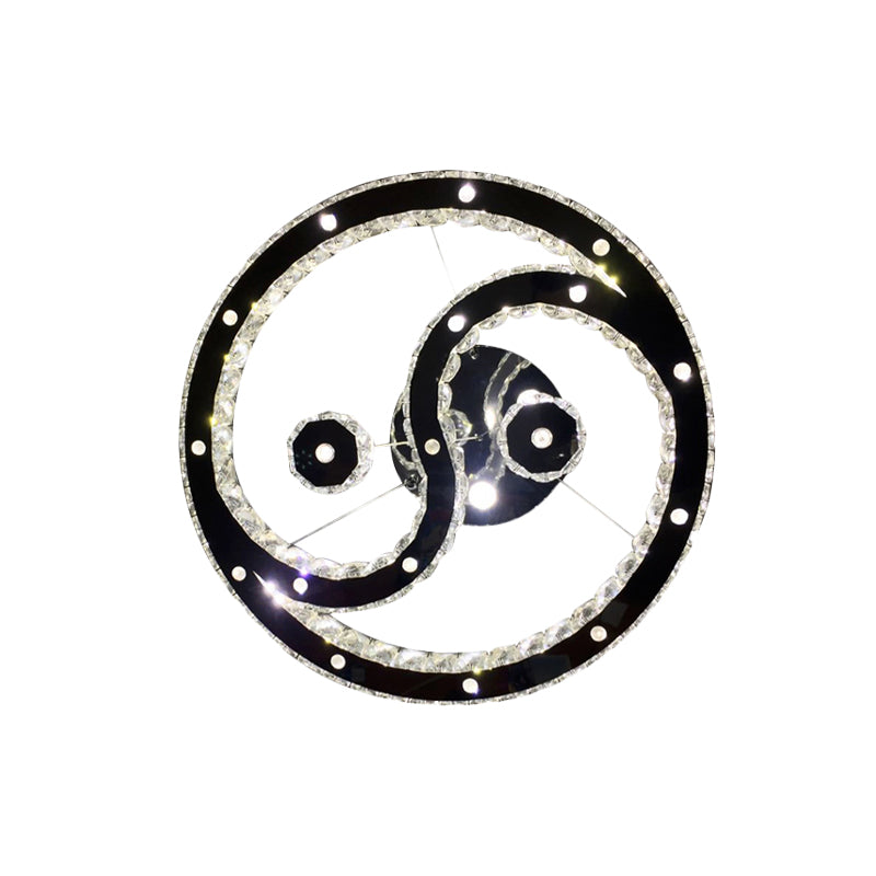 Chrom -LED -Kronleuchterlampe Minimal Facettenkristall acht Diagramm