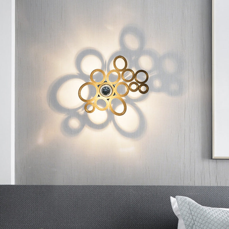Koffiebubbelring SCONCE LICHT MODERNE STYLE 1 lamp houten wandverlichting ideeën voor woonkamer
