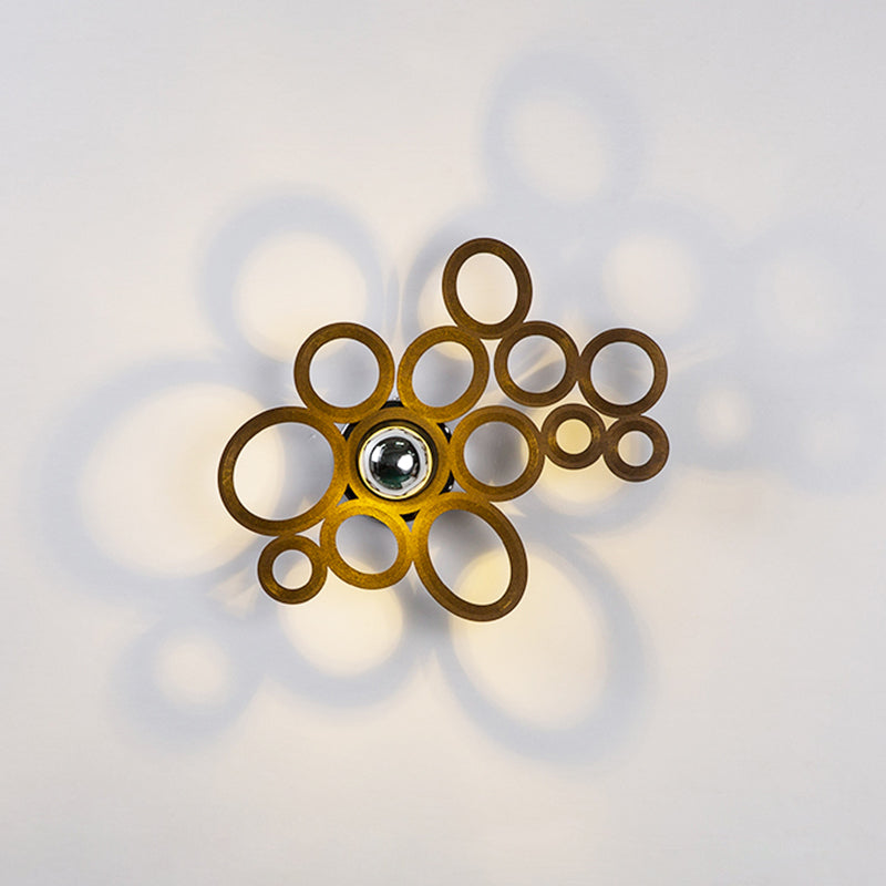 Koffiebubbelring SCONCE LICHT MODERNE STYLE 1 lamp houten wandverlichting ideeën voor woonkamer