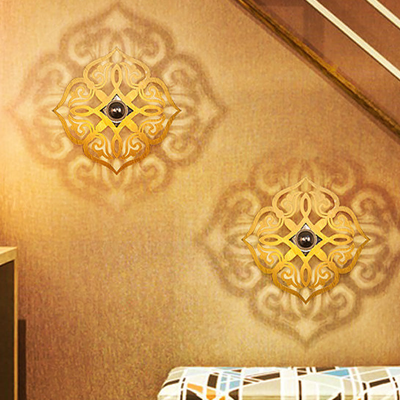 Callo di carta Flower Wood Wall Light Nordic 1 Testa BEIGE SCONCE LAMPO per corridoio