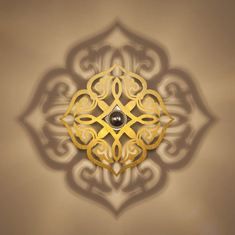 Callo di carta Flower Wood Wall Light Nordic 1 Testa BEIGE SCONCE LAMPO per corridoio