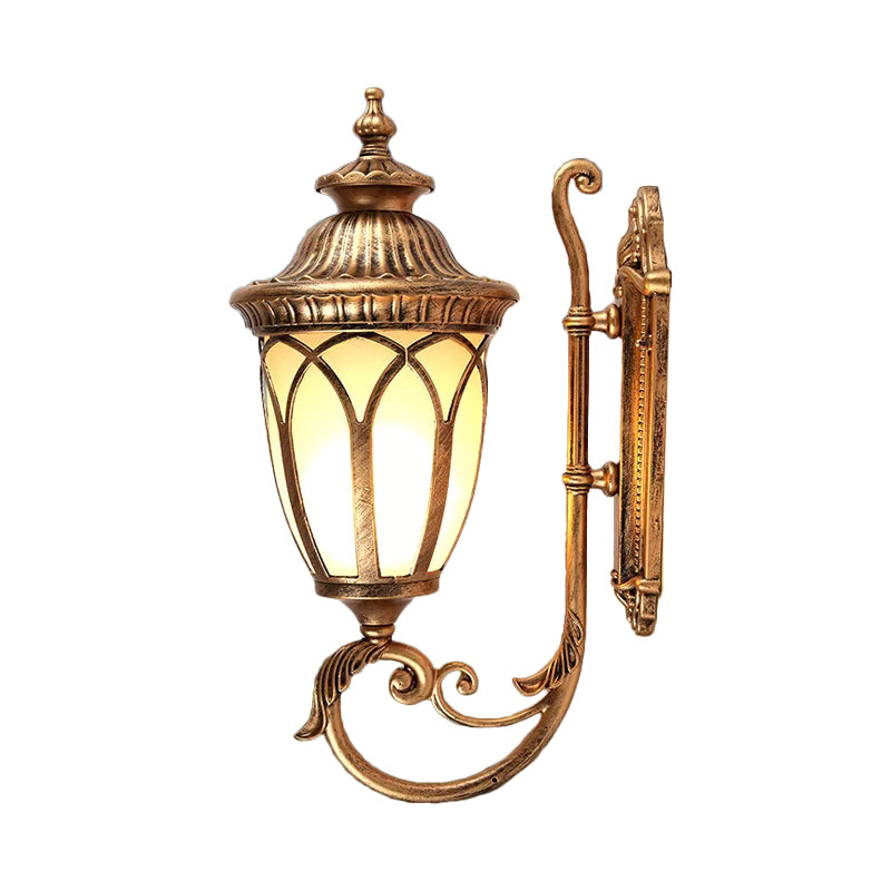 Aluminium Black / Bronze Wall Mount LAMPE CURVE CURVE 1 BULB LODGE STYLE ÉCLAINE D'ACCONCE AVEC DE VERRE GRATITE