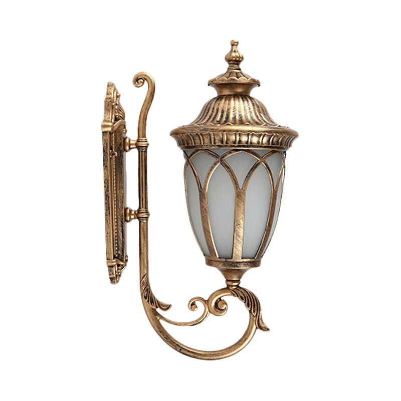 Aluminium Black / Bronze Wall Mount LAMPE CURVE CURVE 1 BULB LODGE STYLE ÉCLAINE D'ACCONCE AVEC DE VERRE GRATITE