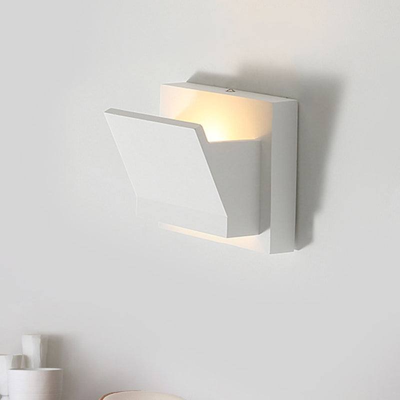 Gypse petit rectangle d'éclairage d'éclairage minimal 1 lampe murale à LED blanche légère