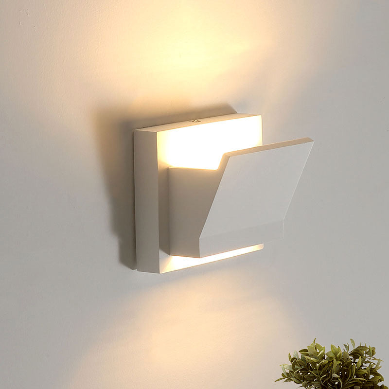 Gypsum Small Rectangle Splighting Minimal 1 Ligera de lámpara de pared LED blanca