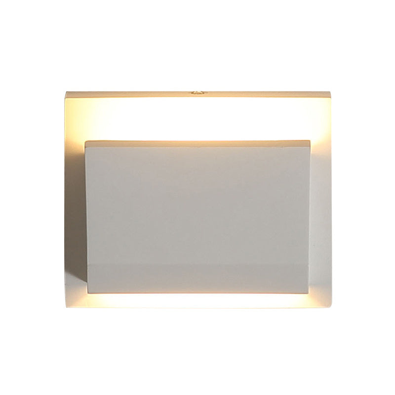 Gypse petit rectangle d'éclairage d'éclairage minimal 1 lampe murale à LED blanche légère
