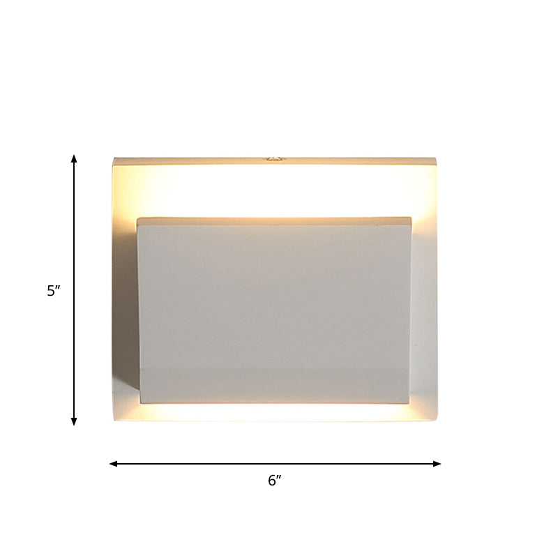 Gypsum Small Rectangle Splighting Minimal 1 Ligera de lámpara de pared LED blanca