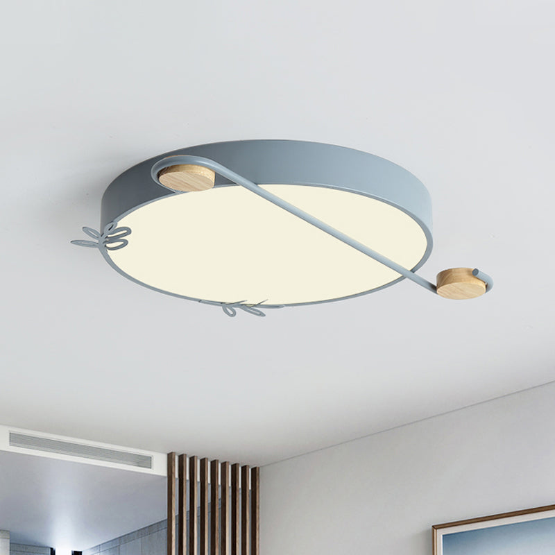 Plafonnier LED géométrique nordique en acrylique, luminaire décoratif de plafond, idéal pour un salon, gris/blanc/noir, en bois, avec décor de brins