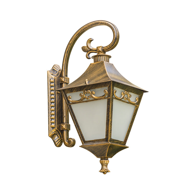 Ivoire en verre bronze lampe à lampe murale 1