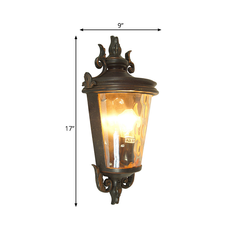 Country Lantern Sconce Light 1 éclair