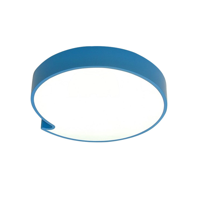Minimalistische LED Flush Mount mit Acryl Shade Blau/Gelb Finish Circular Flush Deckenleuchte