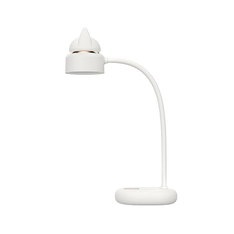 Lampe de table rotative de chat blanc / rose / vert