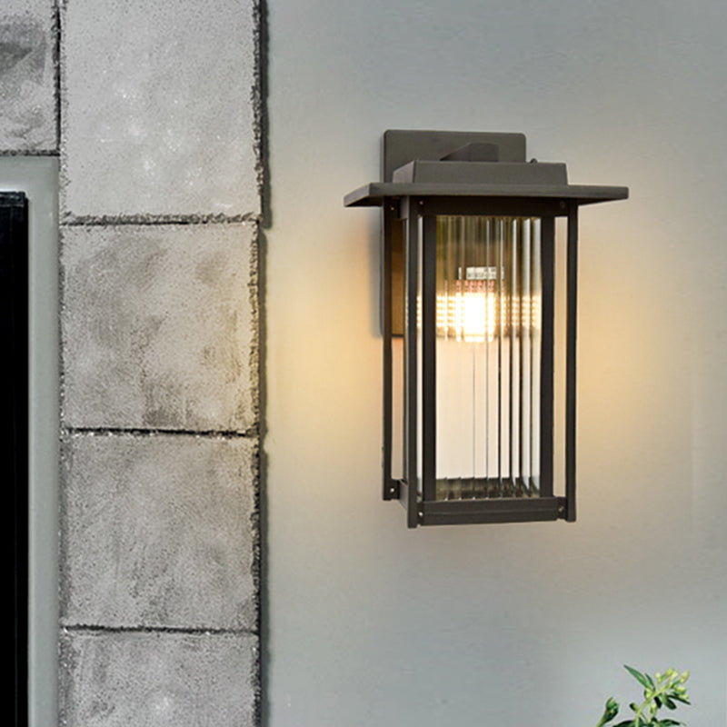Klares prismatisches Glas schwarzer Lantern Laternen -Landland -Wandlampen -Lampen -Lampen -Lampenvorrichtung für Outdoor
