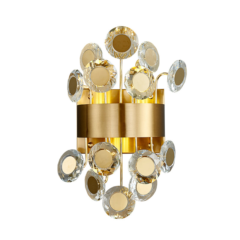 LED CRISTAL LED INTÉRÉCURÉ MUR MUR MID CELLET SIVILLE FINE CIRCULCUL PALLARE SCONCE LIGHT DIMINE