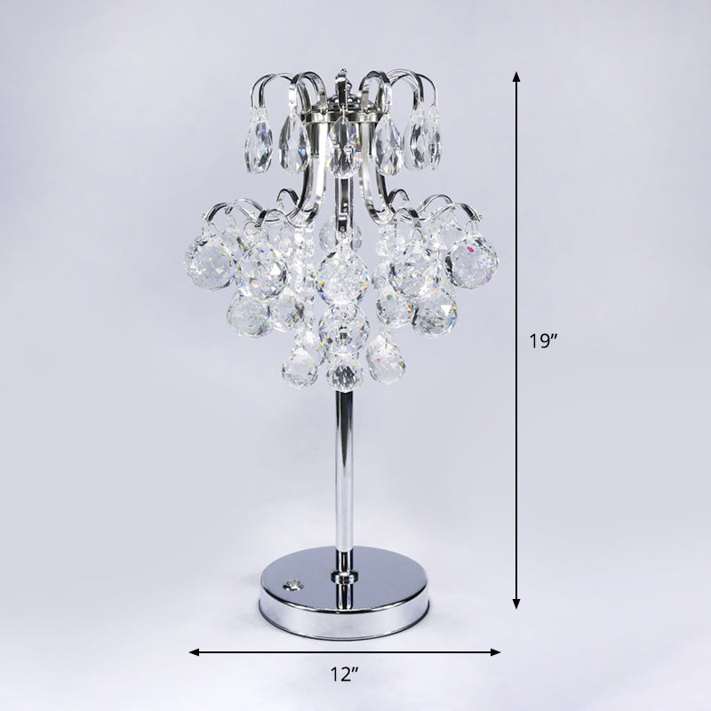 Luz de mesa LED de cristal orb
