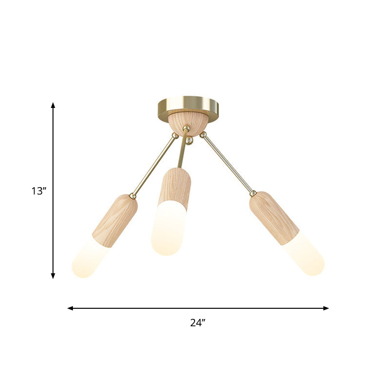 Capsule de bois Semi-mont MODRING MODERNISME 3/5 LIGHT BEIGE PROTRE DU PLAFICATION POUR LA CHAMBRE