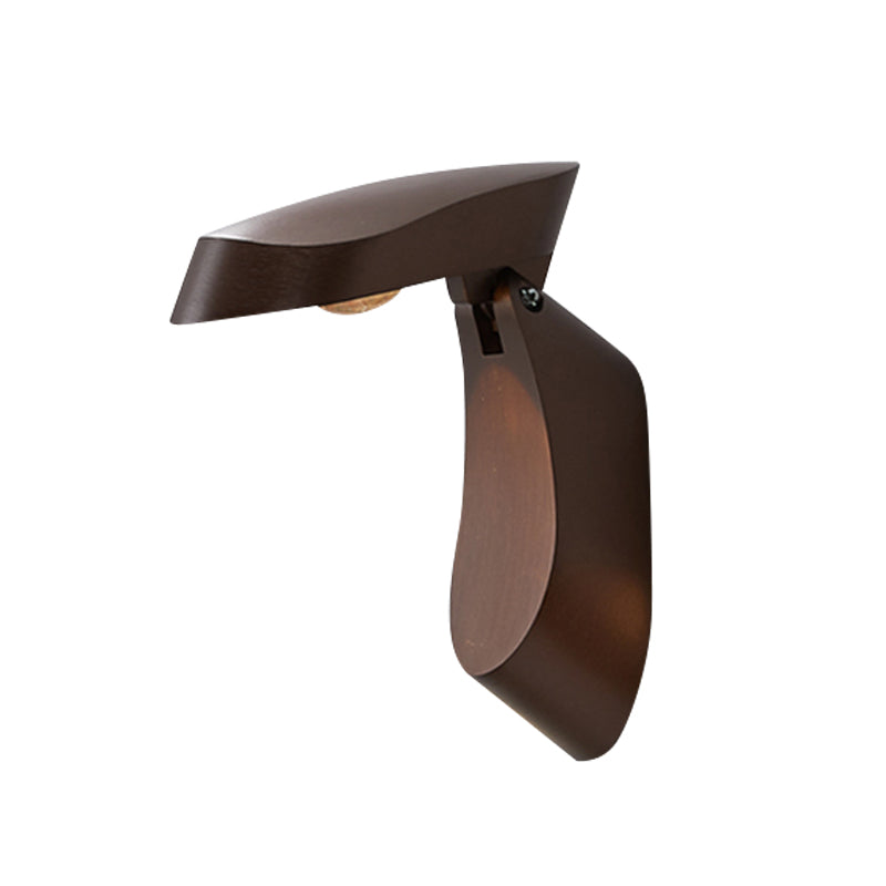 Rotatable Oval Surface Wall Sconce Modern Metal LED Bedside Wall Light Fixture in White/Black/Gold Finish