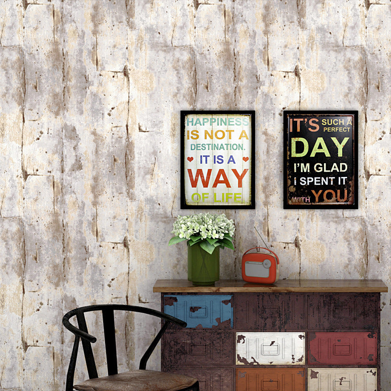 Industrial Reclaimed Wood Wallpaper 31 ft. x 20.5 in Non-Pasted Vinyl Wall Decor