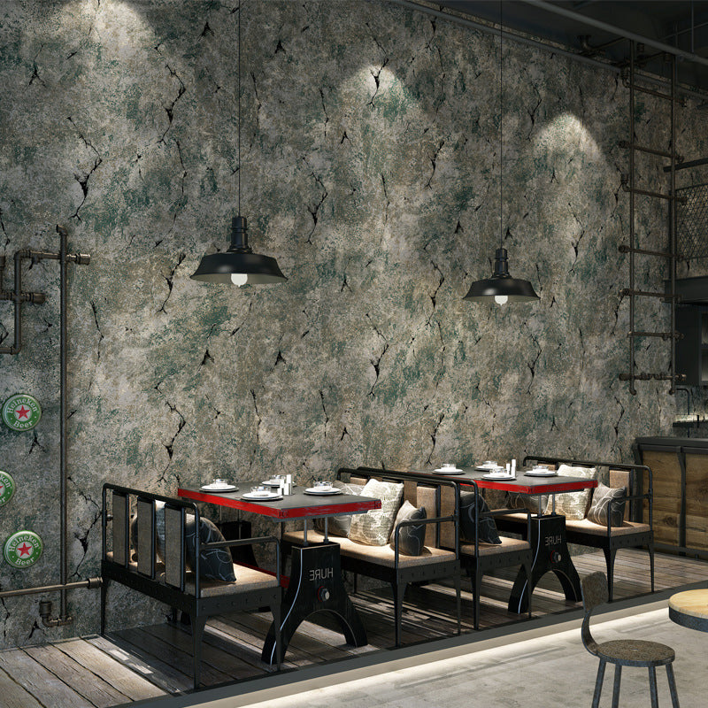 Industrial Retro Wall Decor Marble Effect Non-Pasted Wallpaper, 31' x 20.5"